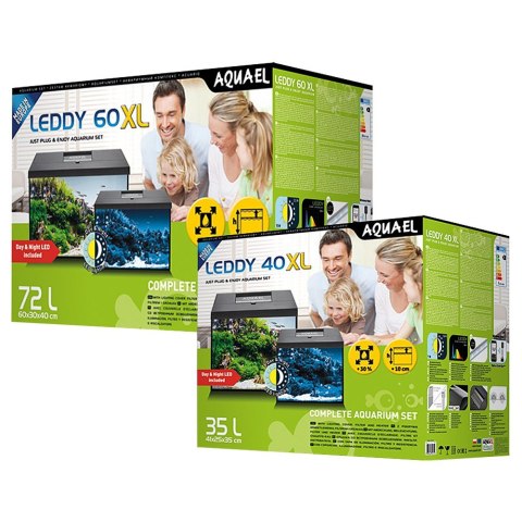 Aquael Leddy 60 Day&Night XL Black 2.0 - zestaw akwariowy Aquael Leddy 60 Day&Night XL Black 2.0 - zestaw akwariowy