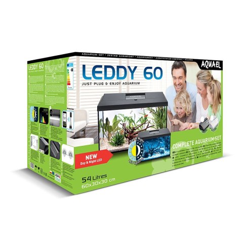 Aquael Leddy Plus 60 Day&Night Black 2.0 - zestaw akwariowy Aquael Leddy Plus 60 Day&Night Black 2.0 - zestaw akwariowy