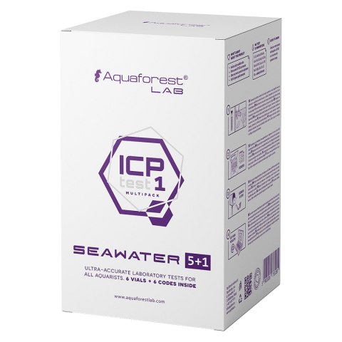 Aquaforest ICP 5+1 Seawater - zestaw testów wody ICP-OES Aquaforest ICP 5+1 Seawater - zestaw testów wody ICP-OES