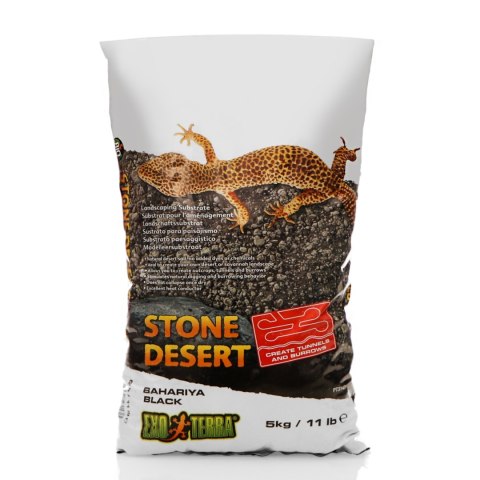 EXO TERRA Stone Desert Black 5kg - podłoże pustynne do terrarium EXO TERRA Stone Desert Black 5kg - podłoże pustynne do terrarium