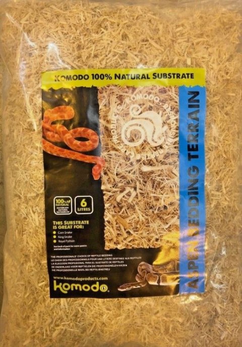 Komodo Aspen Bed 12l - podłoże włókna topoli Komodo Aspen Bed 12l - podłoże włókna topoli