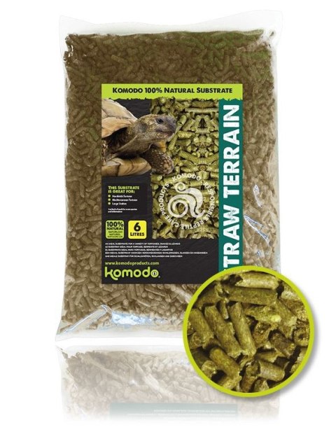 Komodo Straw Terrain 6l - podłoże z słomy dla żółwi Komodo Straw Terrain 6l - podłoże z słomy dla żółwi