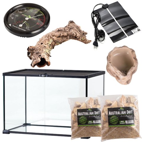 Leopard Gecko Set - zestaw dla gekona lamparciego 50x30x35 Leopard Gecko Set - zestaw dla gekona lamparciego 50x30x35