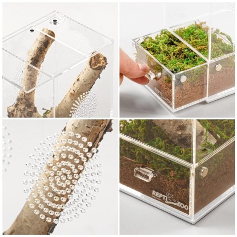 Repti-Zoo Easy Clean Acrylic Terrarium - terrarium akrylowe 10x10x20cm Repti-Zoo Easy Clean Acrylic Terrarium - terrarium akrylowe 10x10x20cm