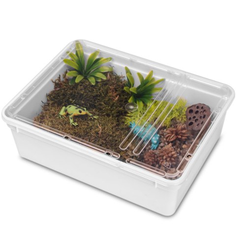 Terrario Reptiland White 25x19x7,5cm - białe terrarium faunarium Terrario Reptiland White 25x19x7,5cm - białe terrarium faunarium