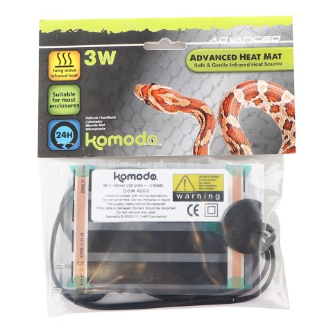 Komodo Advanced Heat Mat 3W - mata grzewcza 9x14cm Komodo Advanced Heat Mat 3W - mata grzewcza 9x14cm