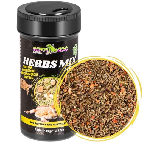 Repti-Zoo Herbs Mix Menu 250ml - mieszanka roślinna dla gadów Repti-Zoo Herbs Mix Menu 250ml - mieszanka roślinna dla gadów