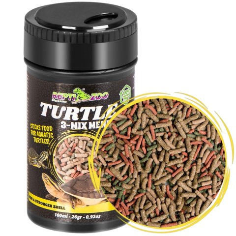 Repti-Zoo Turtle 3-Mix Menu 100ml - pokarm z czosnkiem dla żółwi wodnolądowych Repti-Zoo Turtle 3-Mix Menu 100ml - pokarm z czosnkiem dla żółwi wodnolądowych