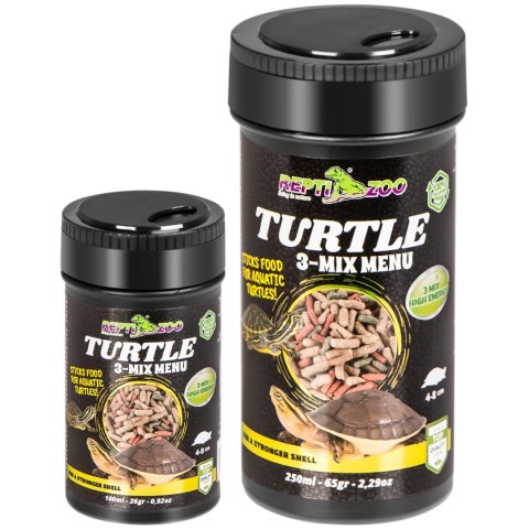 Repti-Zoo Turtle 3-Mix Menu 250ml - pokarm z czosnkiem dla żółwi wodnolądowych Repti-Zoo Turtle 3-Mix Menu 250ml - pokarm z czosnkiem dla żółwi wodnolądowych