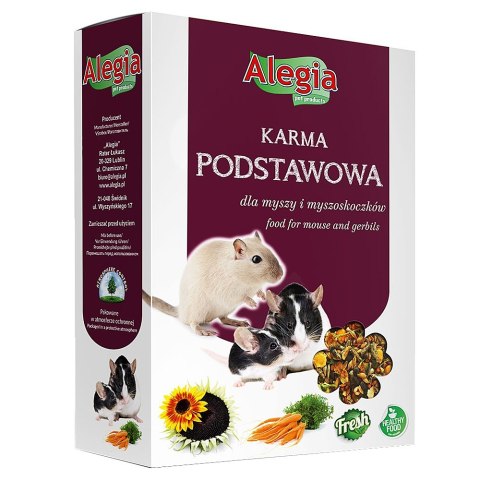 Alegia - karma podstawowa dla myszy i myszoskoczków 450g Alegia - karma podstawowa dla myszy i myszoskoczków 450g