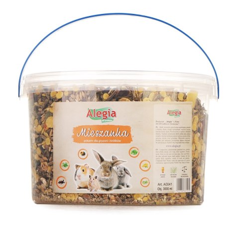 Alegia - mieszanka pokarm dla gryzoni i królików 3000ml Alegia - mieszanka pokarm dla gryzoni i królików 3000ml