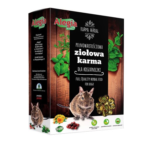 Alegia - pełnowartościowa ziołowa karma dla koszatniczki 300g Alegia - pełnowartościowa ziołowa karma dla koszatniczki 300g