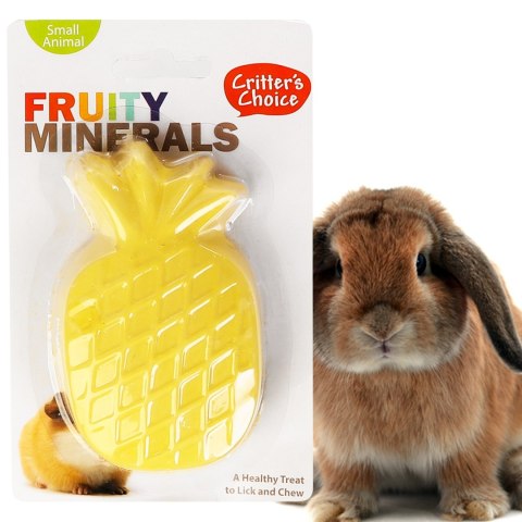 HappyPet Fruity Minerals 70g - kostka wapienna ananasowa HappyPet Fruity Minerals 70g - kostka wapienna ananasowa