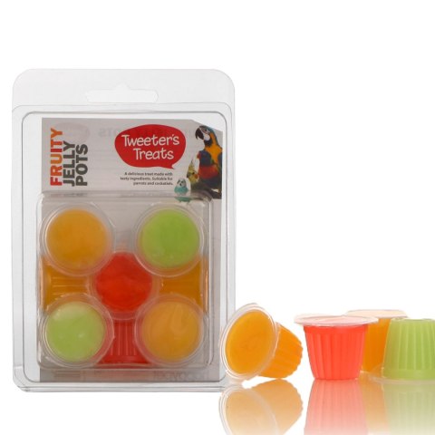 HappyPet Tweeter's Treats Jelly Pots Fruity 8 sztuk - mix smaków HappyPet Tweeter's Treats Jelly Pots Fruity 8 sztuk - mix smaków