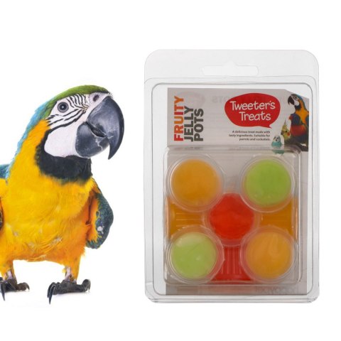 HappyPet Tweeter's Treats Jelly Pots Fruity 8 sztuk - mix smaków HappyPet Tweeter's Treats Jelly Pots Fruity 8 sztuk - mix smaków