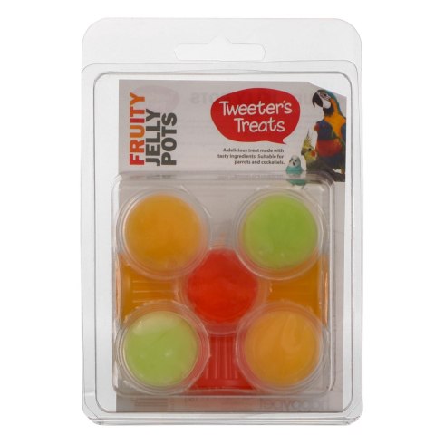 HappyPet Tweeter's Treats Jelly Pots Fruity 8 sztuk - mix smaków HappyPet Tweeter's Treats Jelly Pots Fruity 8 sztuk - mix smaków