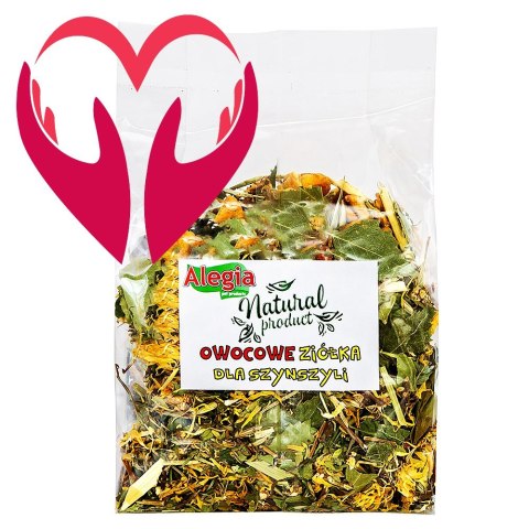 Alegia - owocowe ziółka dla szynszyli 130g Alegia - owocowe ziółka dla szynszyli 130g