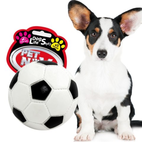 Pet Nova zabawka gumowa - piłka futbolowa 7cm Pet Nova zabawka gumowa - piłka futbolowa 7cm