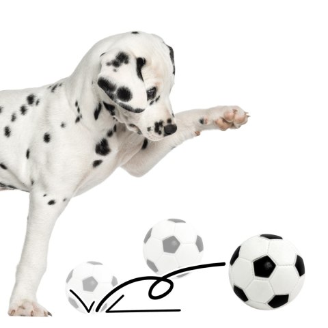 Pet Nova zabawka gumowa - piłka futbolowa 7cm Pet Nova zabawka gumowa - piłka futbolowa 7cm