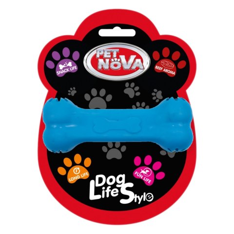 Pet Nova zabawka - kość na przysmaki z aromatem wołowiny niebieska 11cm Pet Nova zabawka - kość na przysmaki z aromatem wołowiny niebieska 11cm