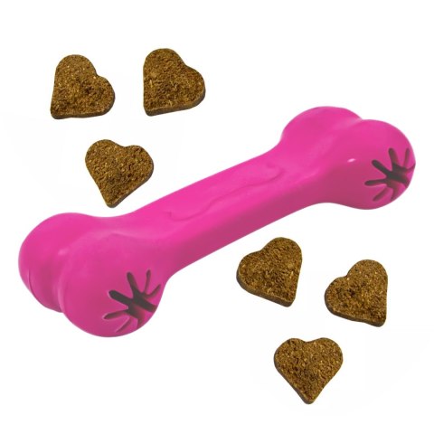 Pet Nova zabawka - kość na przysmaki z aromatem wołowiny różowa 11cm Pet Nova zabawka - kość na przysmaki z aromatem wołowiny różowa 11cm
