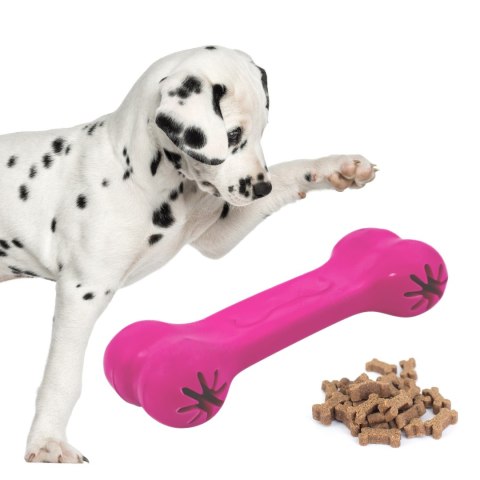 Pet Nova zabawka - kość na przysmaki z aromatem wołowiny różowa 11cm Pet Nova zabawka - kość na przysmaki z aromatem wołowiny różowa 11cm