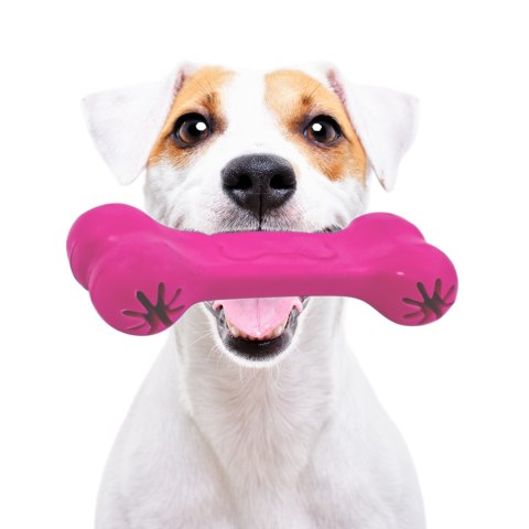 Pet Nova zabawka - kość na przysmaki z aromatem wołowiny różowa 11cm Pet Nova zabawka - kość na przysmaki z aromatem wołowiny różowa 11cm