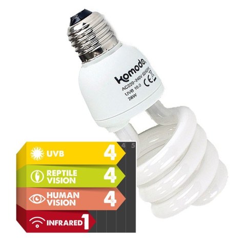 Komodo Forest Desert Bulb 15W - żarówka UVB 10.0 Komodo Forest Desert Bulb 15W - żarówka UVB 10.0
