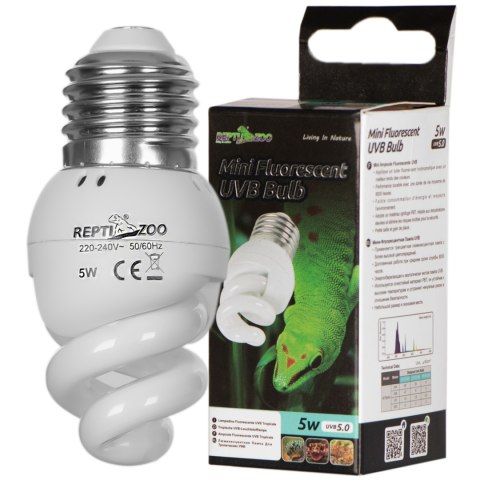 Repti-Zoo Mini UVB lamp 5.0 5W - mini żarówka UVB tropikalna Repti-Zoo Mini UVB lamp 5.0 5W - mini żarówka UVB tropikalna