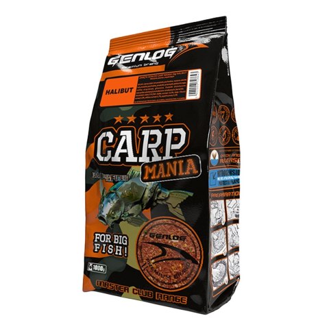 Genlog Carp Mania Halibut - zanęta na karpie 1kg Genlog Carp Mania Halibut - zanęta na karpie 1kg