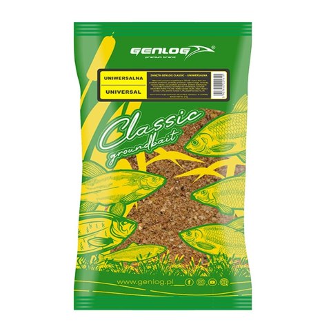 Genlog Classic Uniwersalna - zanęta na ryby 1kg Genlog Classic Uniwersalna - zanęta na ryby 1kg