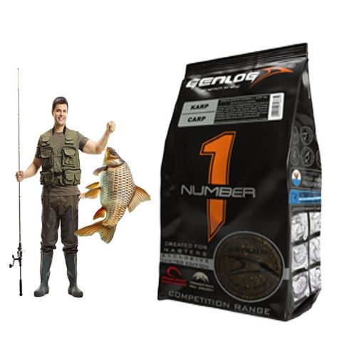 Genlog Number 1 Karp - zanęta na ryby 1kg Genlog Number 1 Karp - zanęta na ryby 1kg