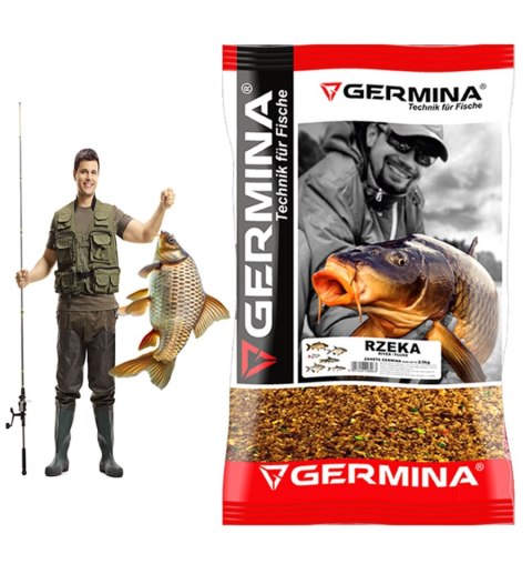 Germina Groundbaits River - zanęta na ryby rzeczne 1kg Germina Groundbaits River - zanęta na ryby rzeczne 1kg