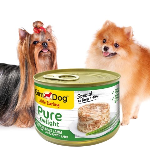 Gimdog Pure Delight 150g - karma dla małych psów kurczak i jagnięcina w galarecie Gimdog Pure Delight 150g - karma dla małych psów kurczak i jagnięcina w galarecie