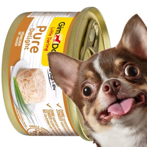 Gimdog Pure Delight 85g - karma dla małych psów kurczak w galarecie Gimdog Pure Delight 85g - karma dla małych psów kurczak w galarecie