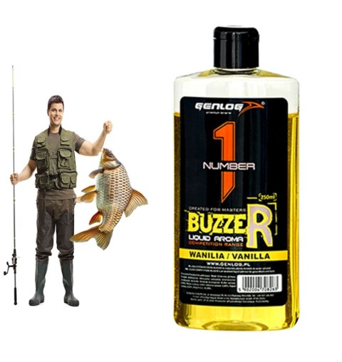 Genlog Buzzer Wanilia - płynny dodatek do zanęt 250ml Genlog Buzzer Wanilia - płynny dodatek do zanęt 250ml