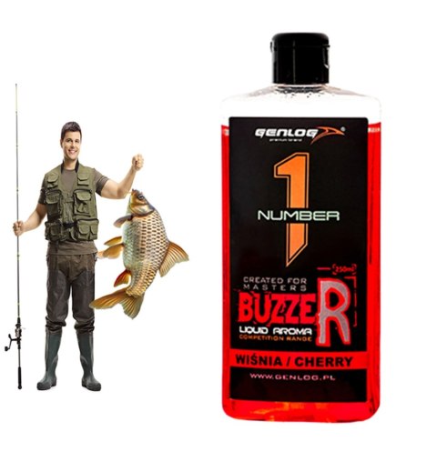 Genlog Buzzer Wiśnia - płynny dodatek do zanęt 250ml Genlog Buzzer Wiśnia - płynny dodatek do zanęt 250ml