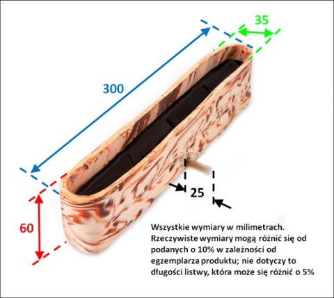 Listwa Nabąblająca Napowietrzająca 30cm Listwa Nabąblająca Napowietrzająca 30cm