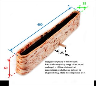 Listwa Nabąblająca Napowietrzająca 40cm