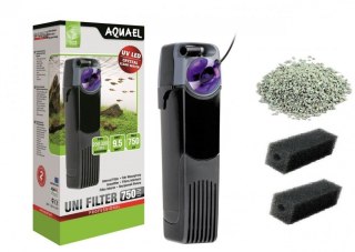 Aquael Filtr Wewnętrzny Unifilter UV 750 do 300L 3xGąbka, Zeolit