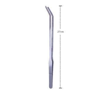 Deep Aqua Pinceta Zagięta Srebrna 27cm