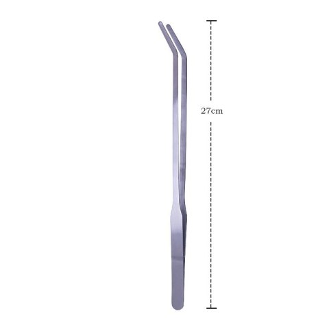 Deep Aqua Pinceta Zagięta Srebrna 27cm