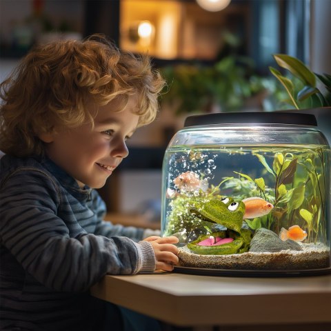 Kruger Meier Froggy Bubble Set - Ozdoba z napowietrzaczem do akwarium