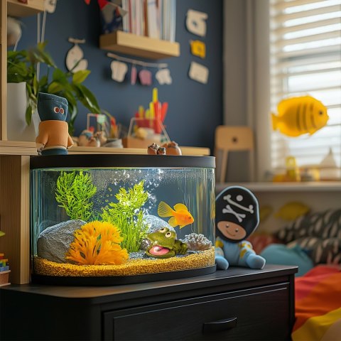 Kruger Meier Froggy Bubble Set - Ozdoba z napowietrzaczem do akwarium