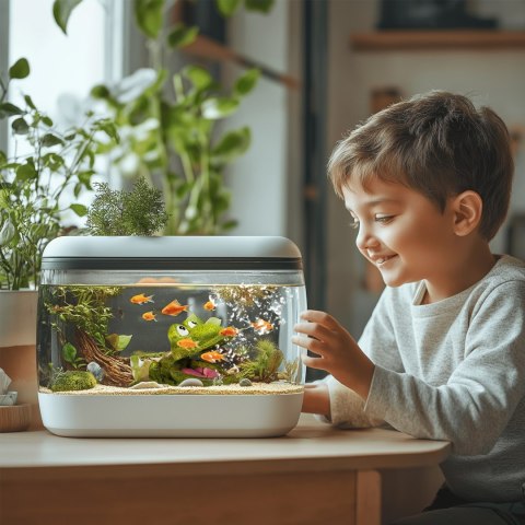 Kruger Meier Froggy Bubble Set - Ozdoba z napowietrzaczem do akwarium