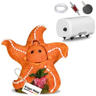 Kruger Meier Happy Starfish Set - Ozdoba z napowietrzaczem do akwarium