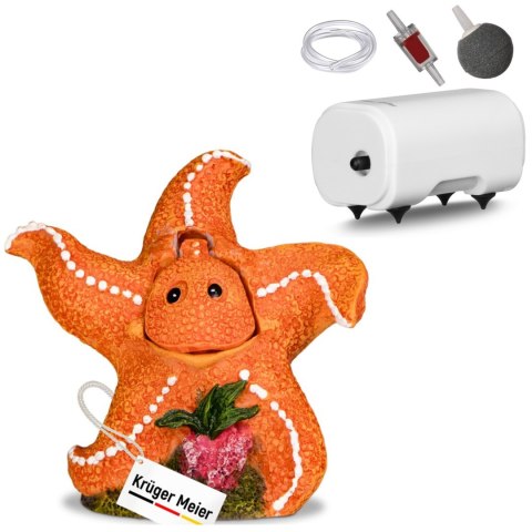 Kruger Meier Happy Starfish Set - Ozdoba z napowietrzaczem do akwarium
