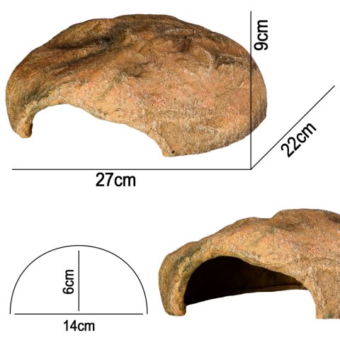 Terrario Gecko Cave L - ozdoba do terrarium 27x22x9 cm Terrario Gecko Cave L - ozdoba do terrarium 27x22x9 cm