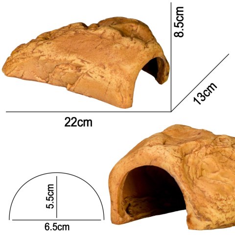 Terrario Rock Shelter bez dna - ozdoba do terrarium 22x13x8,5cm Terrario Rock Shelter bez dna - ozdoba do terrarium 22x13x8,5cm