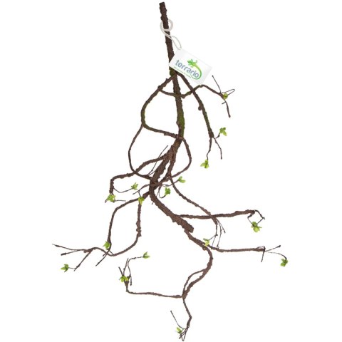 Terrario - Sztuczna Gałąź Dekoracyjna z Pędami do Terrarium - 100 cm